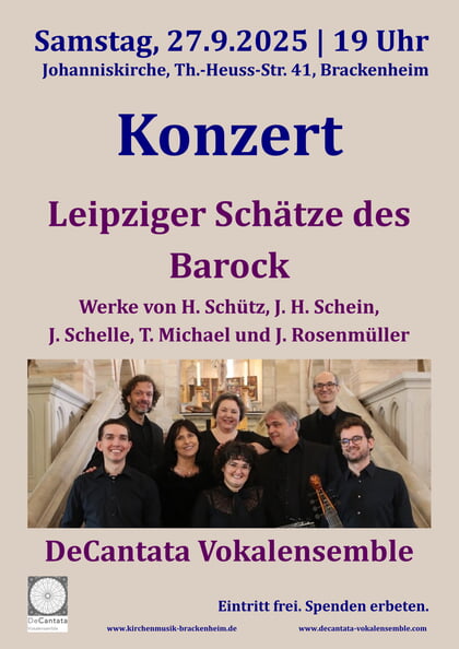 Konzert Vokalensemble DeCantata