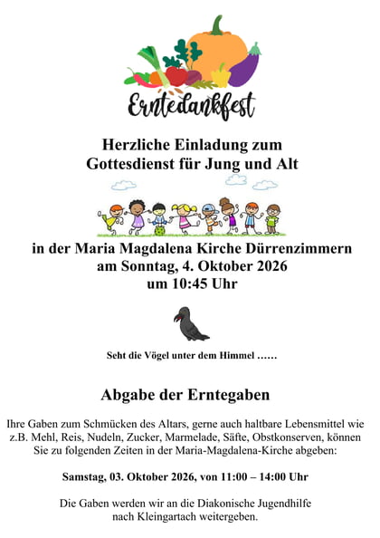Erntedank D&uuml;rrenzimmern